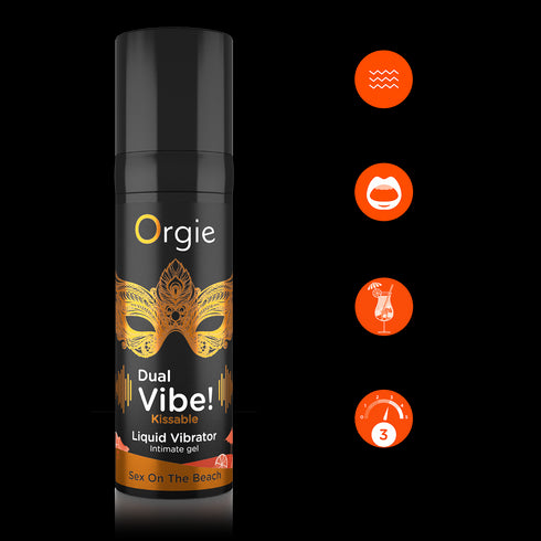 Orgie Dual Vibe Kissable Gel Sex on The Beach 15ml